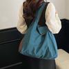Large Capacity Foldable Shopping Pouch Multi-functional Contrast Color Shoulder Bag  Supermarket