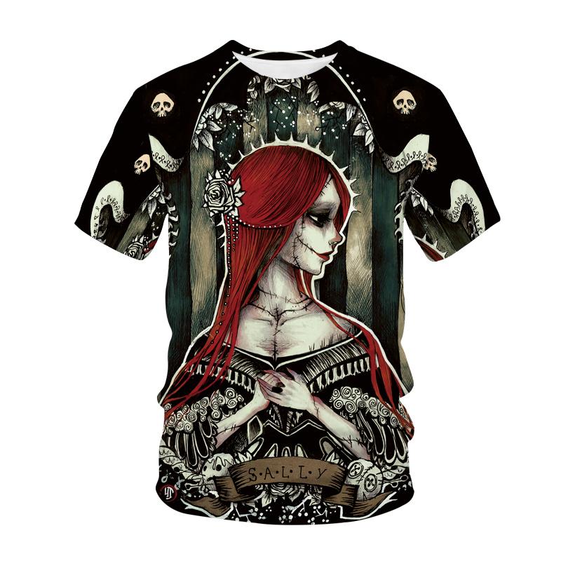 Neue männer Casual T-shirt Schädel Rock Straße Band 3D Druck Hip Hop Klassische Vintage Oansatz Lose Top Kurzarm