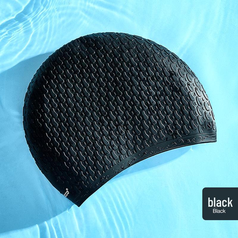 

Унисекс силиконовая шапочка для плавания с пузырьками: Водонепроницаемый, Увеличенный дизайн с защитой ушей для дайвинга и плавания