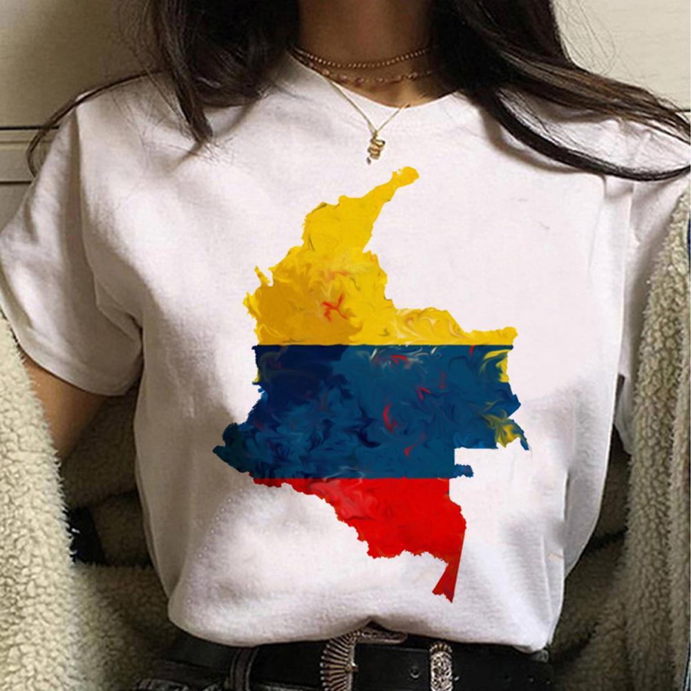 

Колумбия женская футболка Y2K лето комикс футболка девушка харадзюку комикс одежда 4XL