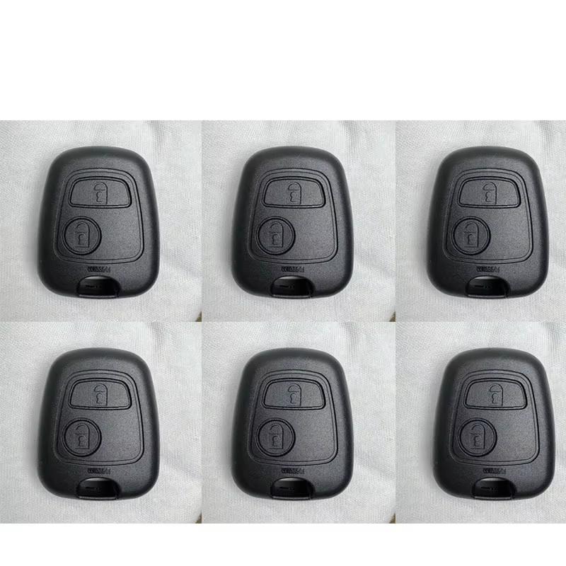 1-10pcs Key Case for Peugeot 106 107 206 207 306 307 406 407 For Citroen C1 C4 2 Buttons Remote Car Key Shell Fob Cover No Blade