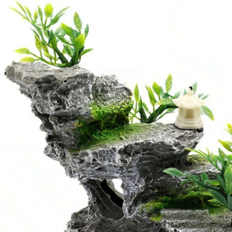 Man-Made Simulation Rockery Fish Tank Landscaping Package Resin Rockery Aquarium Decorative Stone Rockery To Avoid Tree Holes