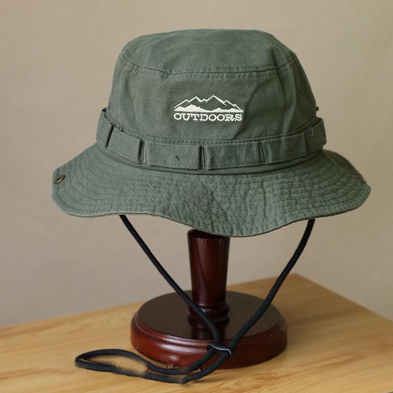 Japanese Washing Fisherman Hat Women's Work Style Retro Basin Hat Outdoor Camping Sun Hat Mountaineering Hat Men's Sun Protection Hat