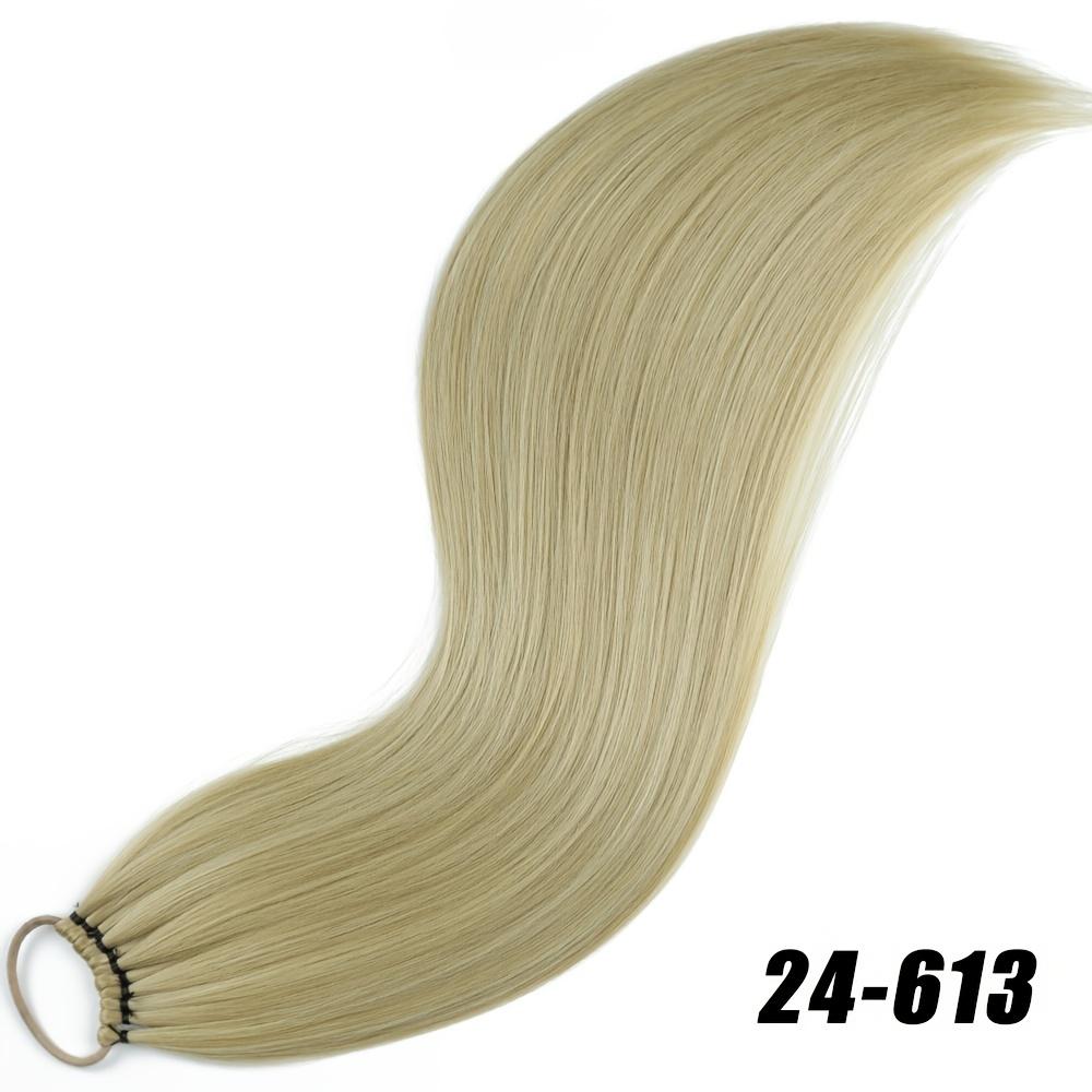 

24-дюймовые синтетические накладные волосы для хвоста, длинные прямые, натуральные, черные, плетеные, накладные волосы для хвоста, резинка для волос для женщин 24inch