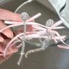 Pink Ribbon Bow Tassel Earrings for Women - Elegant and Stylish Ballet-Inspired Long Earrings for Girlfriends and Students