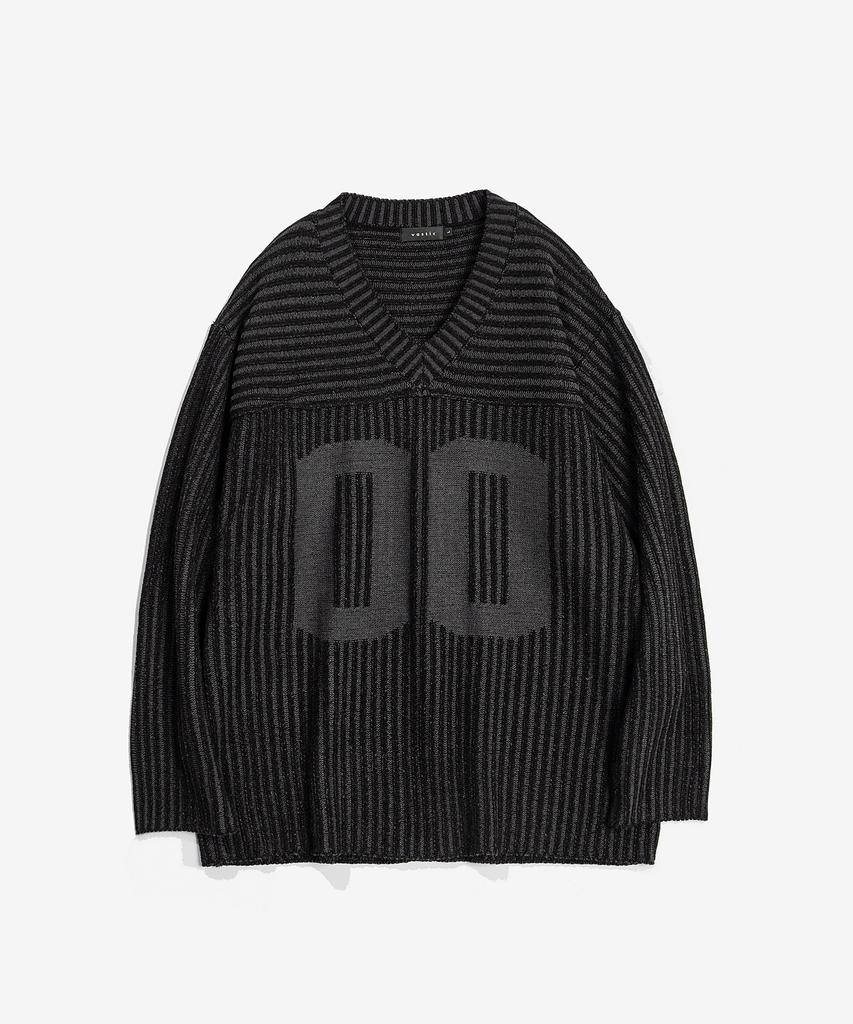 VASTIC Knit Football Jersey_Black