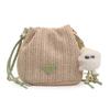 Stylish 2024 Woven Bucket Bag For Women Trendy Street Fashion Small Crossbody