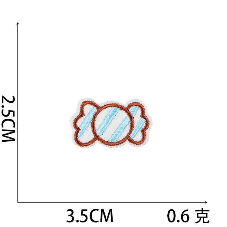 

60 смешанных нашивок-стикеров на ткань с вышивкой Лицо-смайлик Наклейка-патч для машины Цветок Вышитая этикетка Гамбургер Вышитый значок Мальчик 16 # *reference picture_3 pieces