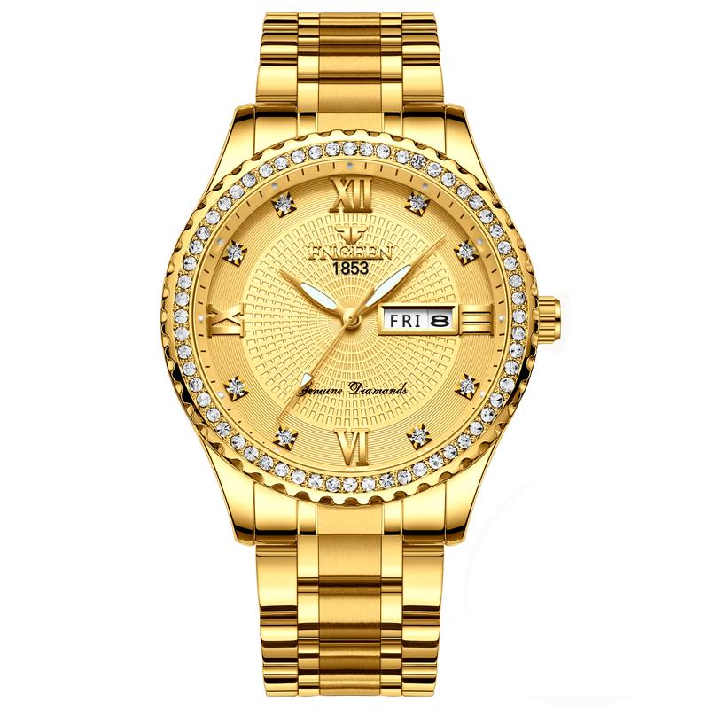 Timeless Luxury Men's Golden Quartz Watch