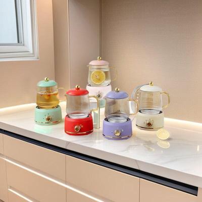 Portable Multifunctional Electric Kettle: Insulated Heating, Anti-Dry Protection, Stew Pot for Office Use.
