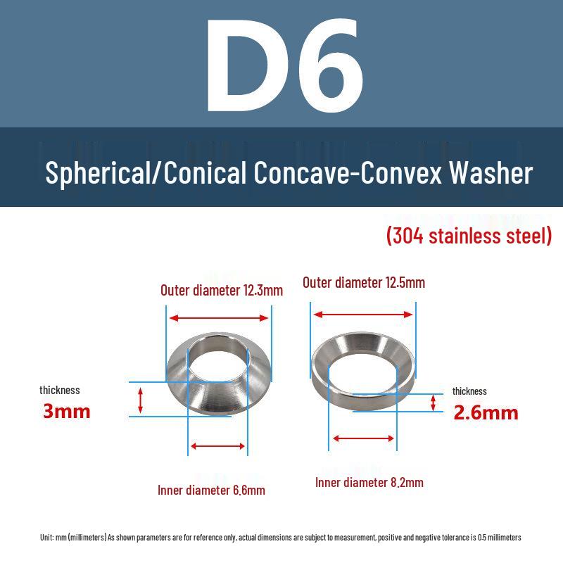 304 Stainless Steel Spherical Tapered Gasket - Concave-Convex Combination