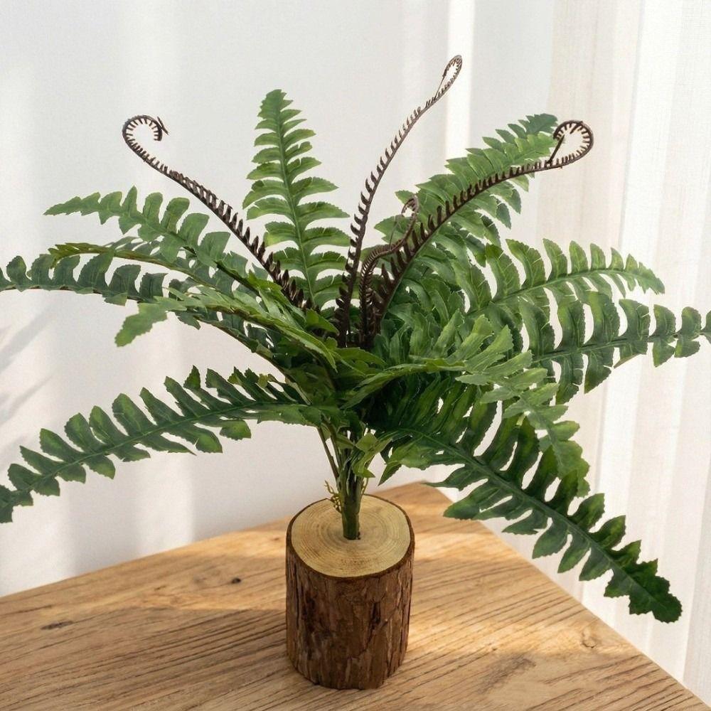 Realistic Fake Fern Plant Real Touch Artificial Palm Tree Balcony Decoration
