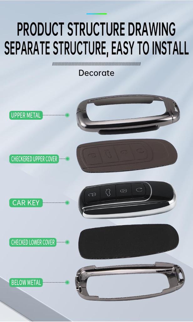 Chery Tiggo Key Case for 2025 Tiggo 8 Pro/9/8 Plus/8L/7 Plus and Arrizo 8 Models