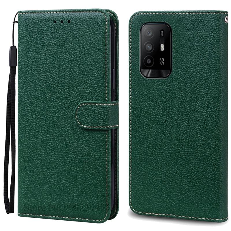 

Для OPPO A94 5G чехол-кошелек кожаный флип-чехол для OPPO A94 чехол мягкий силиконовый чехол для OPPO A 94 4G 5G чехол для телефона Coque Fundas For OPPO A94 5G темно-зеленого