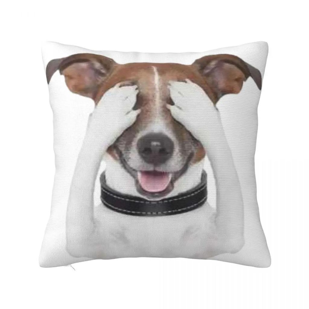 Cute Jack Russell Terrier Dog Meme Pillow Cover Animal Square Pillow Case Cushion Cover Funny Pillowcases For Home Decorative