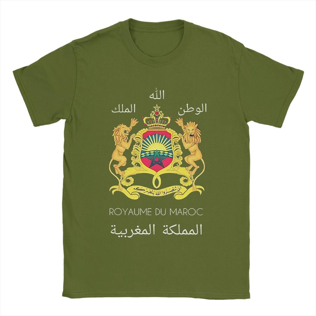 Kingdom Of Morocco TShirt Men  Novelty Pure Cotton Tee Shirt Round Collar Short Sleeve T Shirt Graphic Printed Clothing