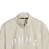 Puma Letter Print Casual Loose Stand Collar Jacket Women Jacket Beige 525493-90