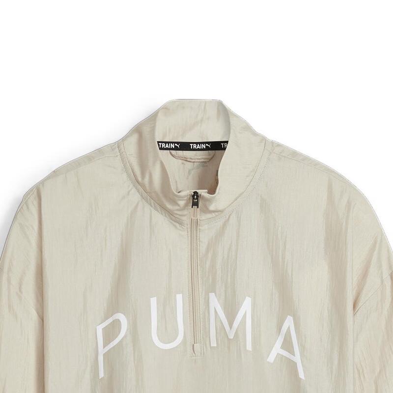 Puma Letter Print Casual Loose Stand Collar Jacket Women Jacket Beige 525493-90