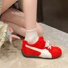 6cm inner height increase German training shoes women's 2025 new versatile flat-bottomed retro Forrest Gump shoes red casual shoes women's