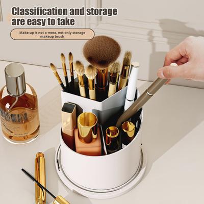 Yousheng Zahnbürstenhalter mit Abdeckung, Kosmetik-Aufbewahrungsbox, Organizer, staubdicht, 360 Grad drehbar, Zahnbürstenhalter, Make-up-Pinsel