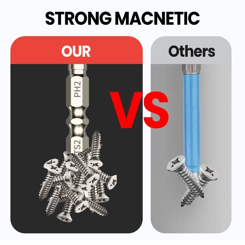 6/12 Pack Magnetic Screwdriver Bits Non-slip Shockproof Phillips Impact Bits Hex Shank Alloy Steel Bits Suitable for Power Tools