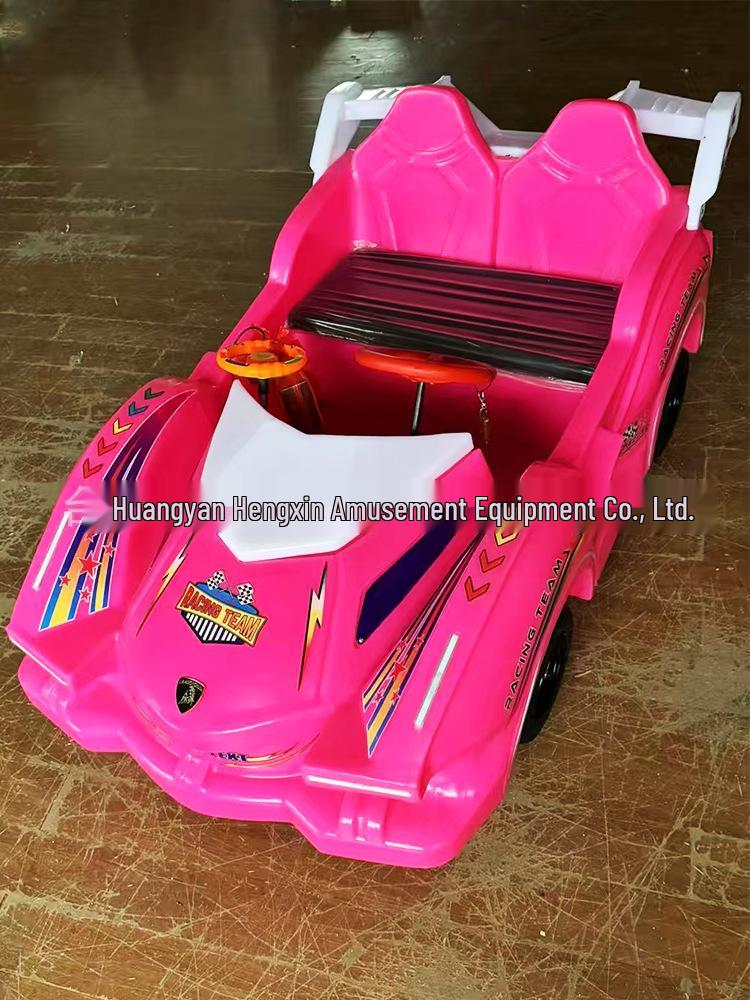 Children's & Adults' Luminous Electric Scooter with Seat - Outdoor Double Bumper Amusement Vehicle