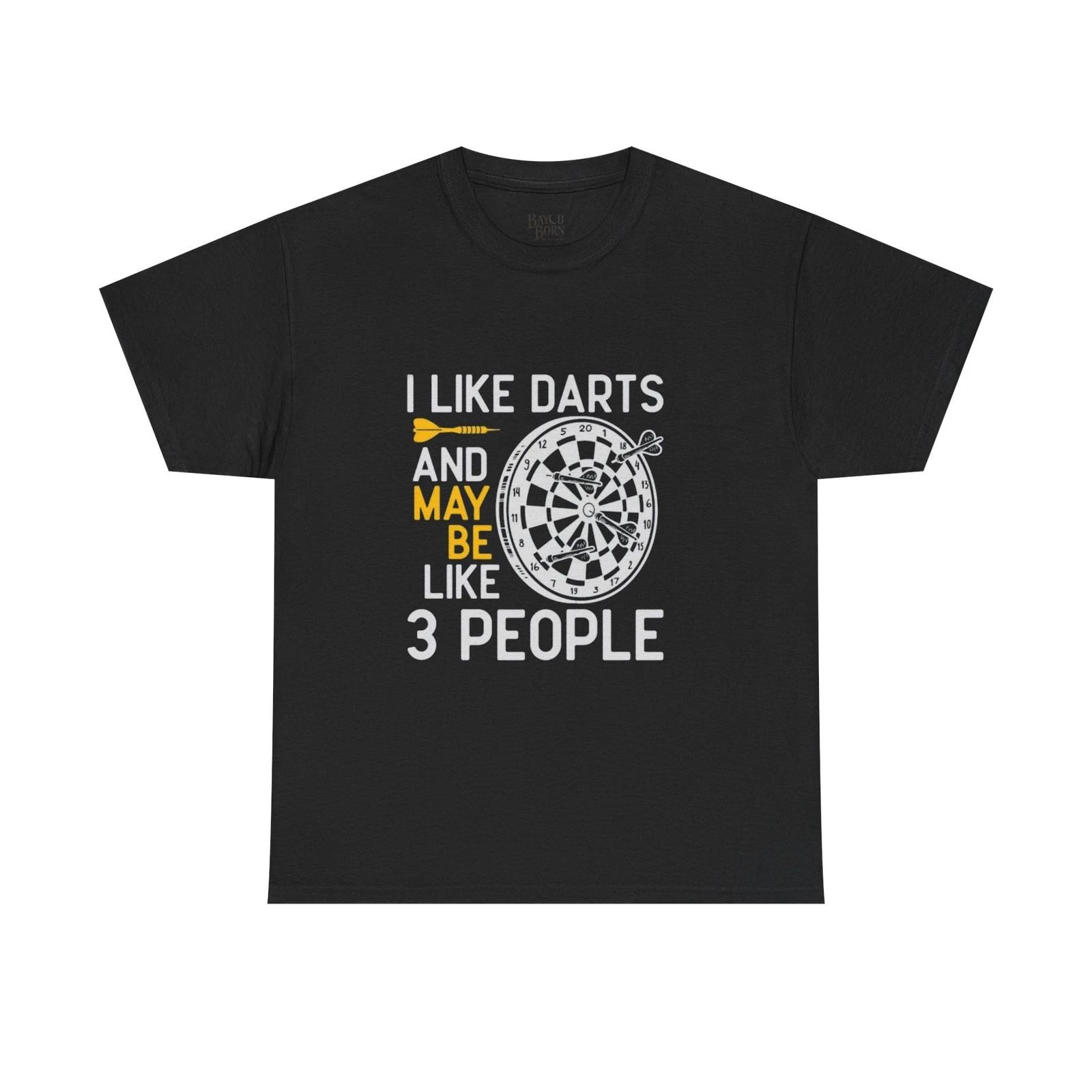 I Like Darts And Maybe Be Like 3 People T-Shirt | Dartboard Graphic Tee 3XL