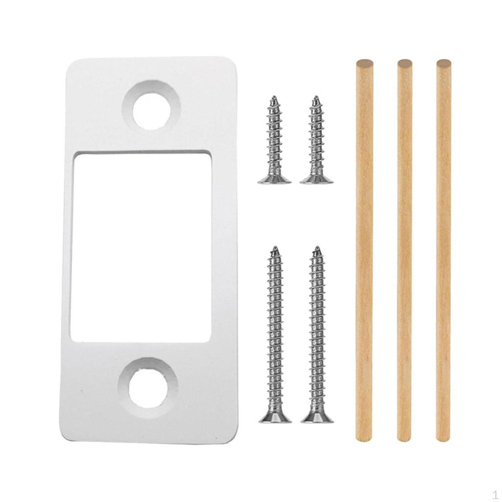 Restorer Strike Plate Door Backplate Easy Repair Stainless Steel Narrow Side and Large Hole for