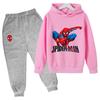 Marvel Felpe Pantaloni Spiderman Set 2 Pezzi Abbigliamento Primavera Autunno Bambini Maschi Femmine Bambini Moda Costume Tute Bambini Cartone Animato 4-14 anni