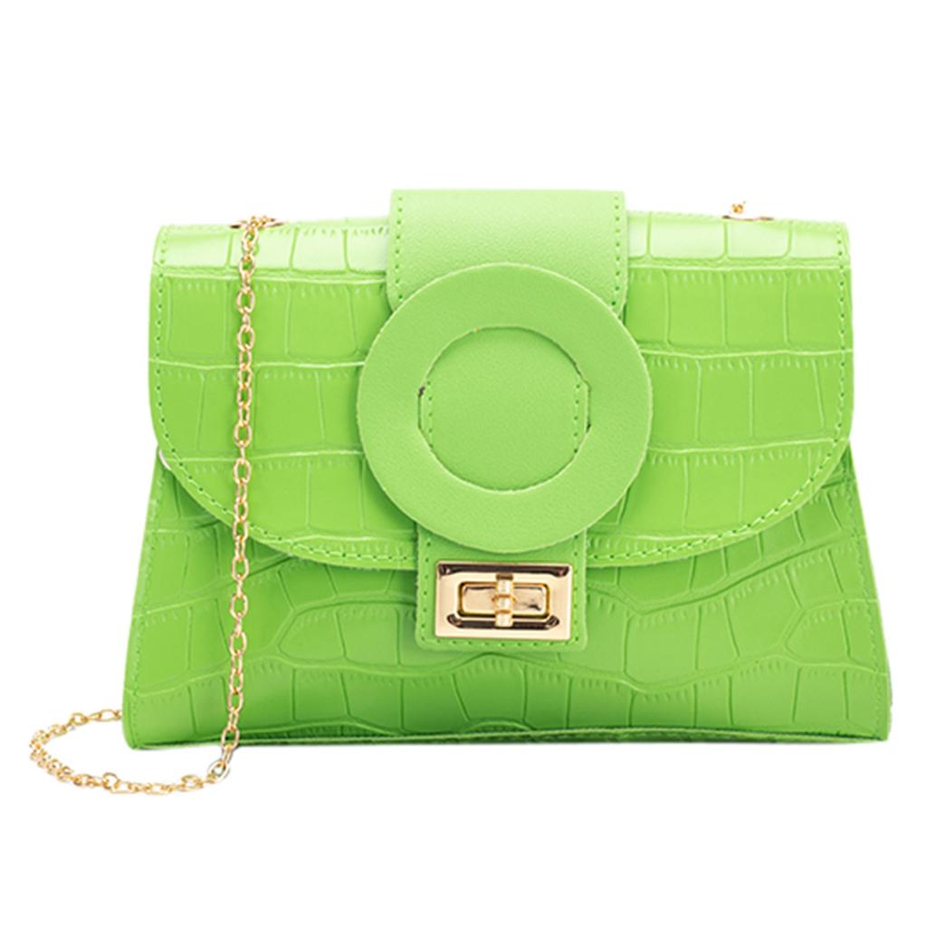 Damenmode Haspe Kette Kleine quadratische Tasche Schultertasche Messenger Bag Handtasche