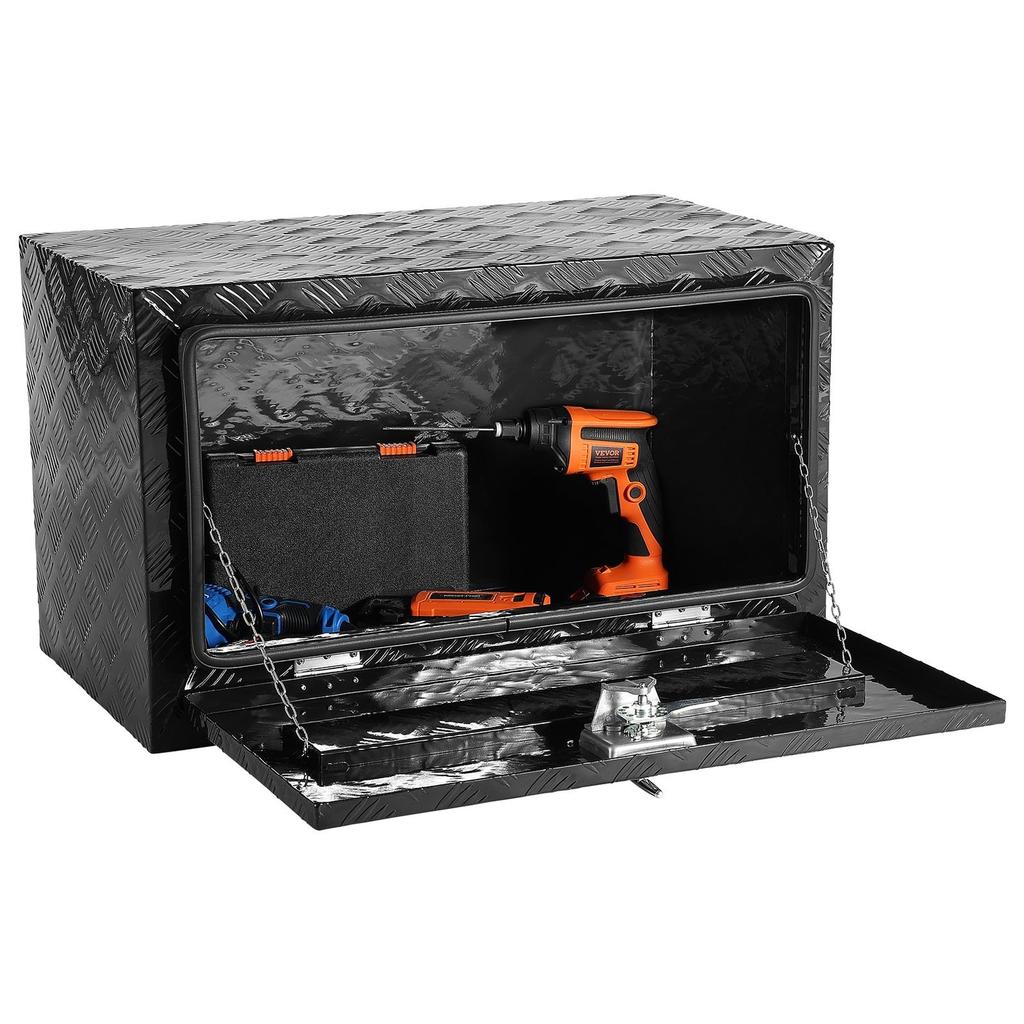 Underbody Aluminum Truck Tool Box 30" x 17" x 18" Trailer RV Tool Storage