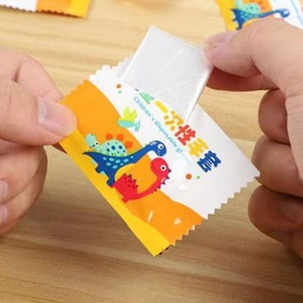 100 stk Matkvalitet Barnehansker Gjennomsiktige Babyhansker Tegneseriemalinghansker 3-12 År
