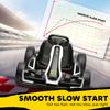 24V Electric Go Kart for Kids with Adjustable Seat for 6-12 Years, White