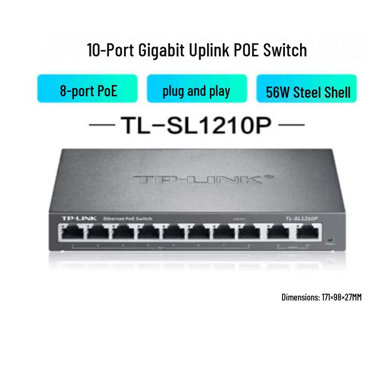 TP-Link 10-Port Gigabit Uplink PoE Switch
