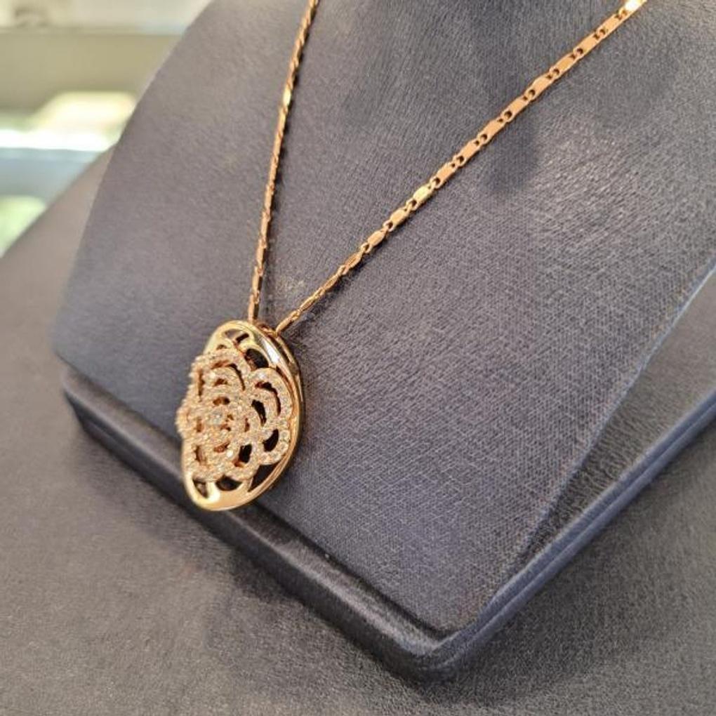 Atria Oval Rose N One-Touch Necklace JTONEFR0010PKF