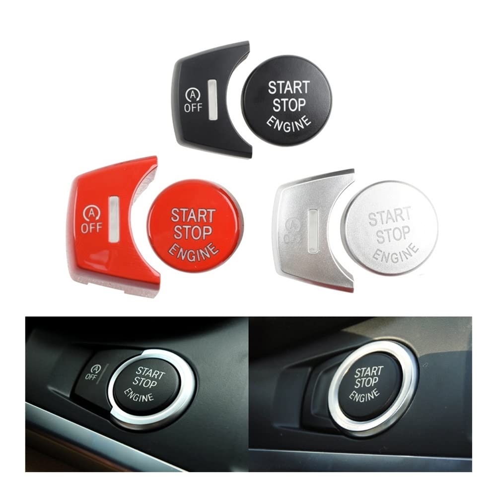 

Black Silver Red Blue Car Engine Ignition Start Stop Switch Push Button, Compatible with BMW X3 X4 F25 F26 61319291691 (Color : F25 Old Black)