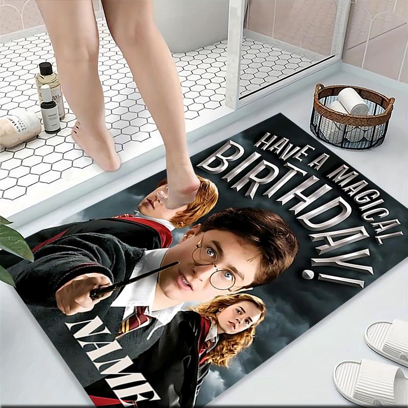 Custom Name "Harry Potter Adventure" Carpet Rug Customizable Soft Washable Anti-Slip Home Living Room Sofa Mats Personalized Rug. 090938
