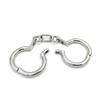 Polished Shining Stainless Steel Oval Wrist Ankle Cuffs Restraint Slave Handcuff Chain Connected Bracelet Bondage  Adult Toy