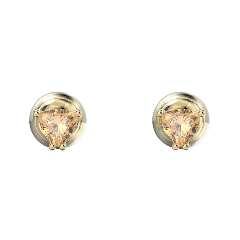 Swarovski Stilla, elegant, high-end, gold-plated earrings for women, yellow 5639116