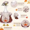 Dekorative Gänse-Kleidung für den Eingang Thanksgiving Veranda Outfits 23" Statue Herbst Ahornblatt Stoffkleid Schürzen-Set Kürbis-Kleidung Herbst