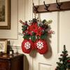 Artificial Wreath Christmas Wreath Glove Shape Christmas Garland Christmas Door Wreath  Gate