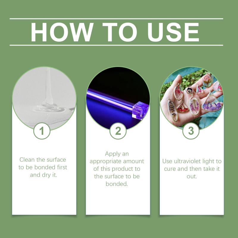 Transparent Epoxy Resin Drop Glue Quick Dry Shadowless Adhesive for DIY Crafts Handmade Jewelry Strong Bonding Solution