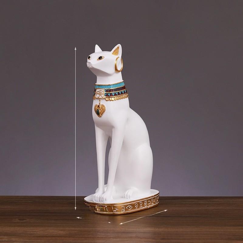 Resin Cat Statue Craft Elegant Desk Ornament For Gift Decoration Collection