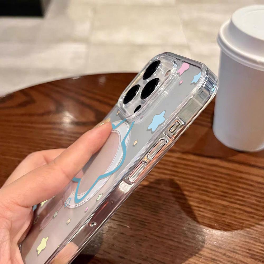 Clear Magnetic INS Star Phone Case For IPhone 17 Air 16 Pro Max 13 11 14 Plus 15 12 Shockproof Soft Silicone Protective Cover
