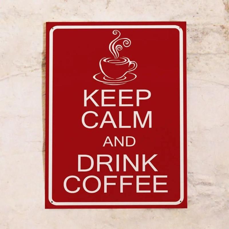 Keep Calm And Carry On Tin Sign, British Retro Metal Decor 30x40cm