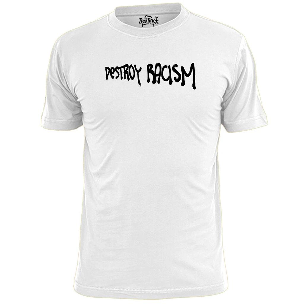 Mens Destroy Racism Graffiti T shirt Peace Unity Anti Fascists
