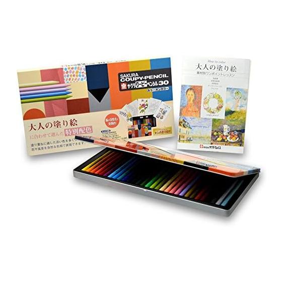 Sakura Crepas цветной карандаш Coupy 30 цветов Color on Color FY30NU