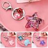 Accessories Key Accessories Liquid Keychain Crystal Key Ring Sequins Keyrings Pentagram Keychains