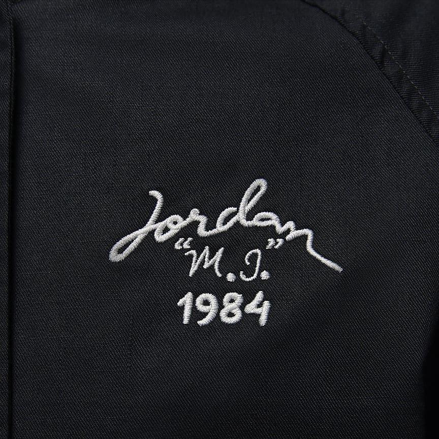 Jordan Solid Color Elastic Hem Casual Long Sleeve Jacket Women Jacket Black Sail-White FN5787-010