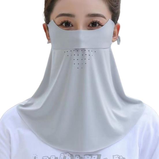 Face Guard with Elastic Strap Ultra-Wide Coverage Double-Layer Structure UPF 50+ UV Protection Cycling Face Protector